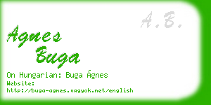 agnes buga business card