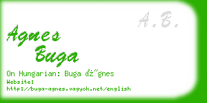 agnes buga business card